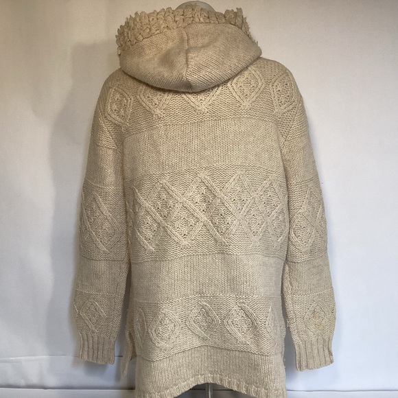 Vintage Wool Sweater Jacket with hood & toggle buttons womens size 40 Bonnie Lee - Picture 5 of 15